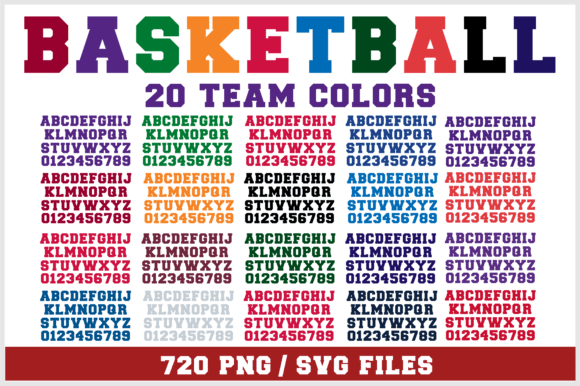 Download Basketball Varsity Alphabets SVG PNG Set - Premium Bundle