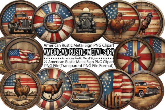 Download American Rustic Metal Sign Sublimation - Premium Resources